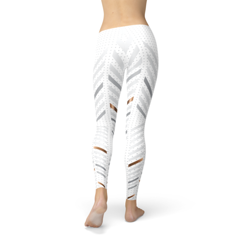Damskie legginsy w białe paski