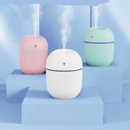 Przenośny nawilżacz ultradźwiękowy USB z dyfuzorem olejków eterycznych i aromatem LED